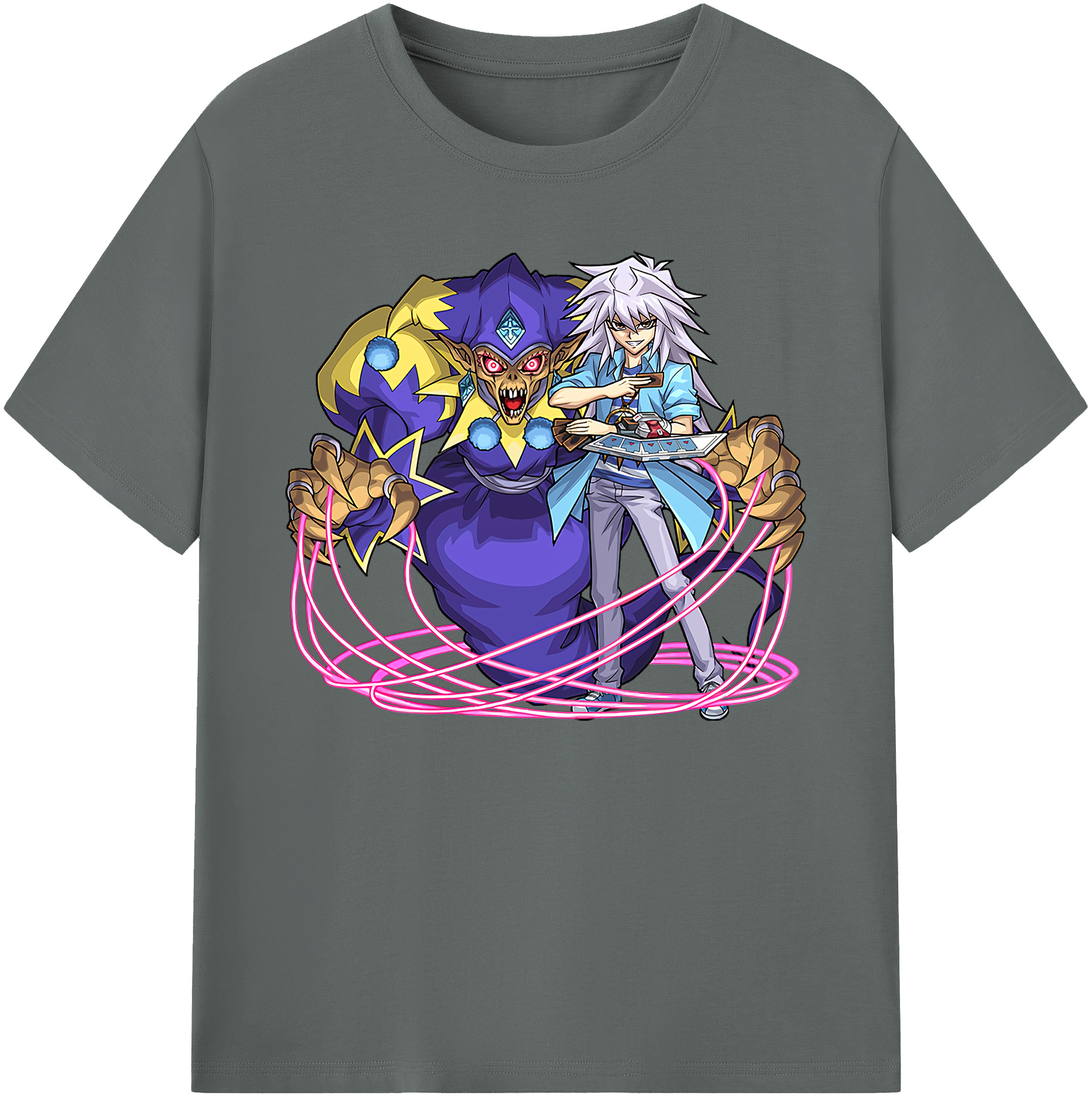 （画像用） 遊☆戯☆王 Yu-Gi-Oh! 綿100％ メンズ半袖Tシャツ｜肌触りやわらか＆通気性